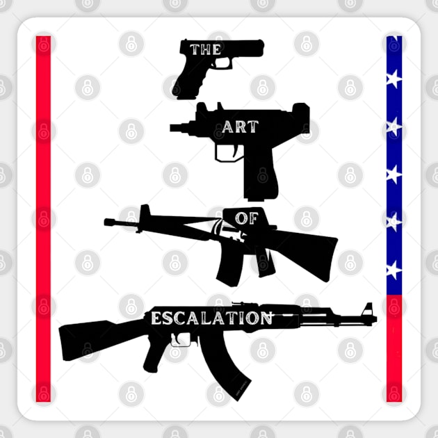 Guns & The Art Of Escalation By Abby Anime(c)(USDistressed) Sticker by Abby Anime